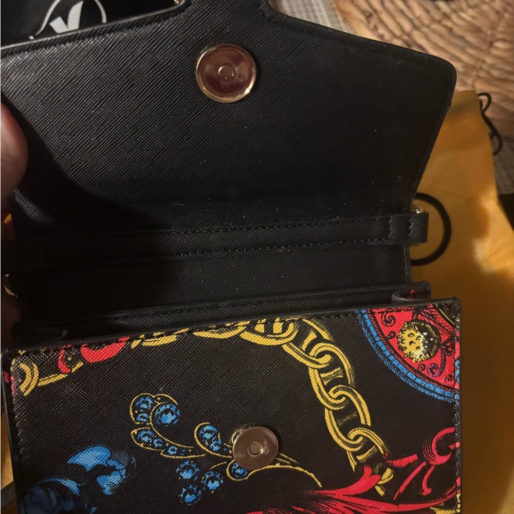 Versace Jeans Couture Black Multicolor Chain Crossbody Bag - Picture 4 of 8